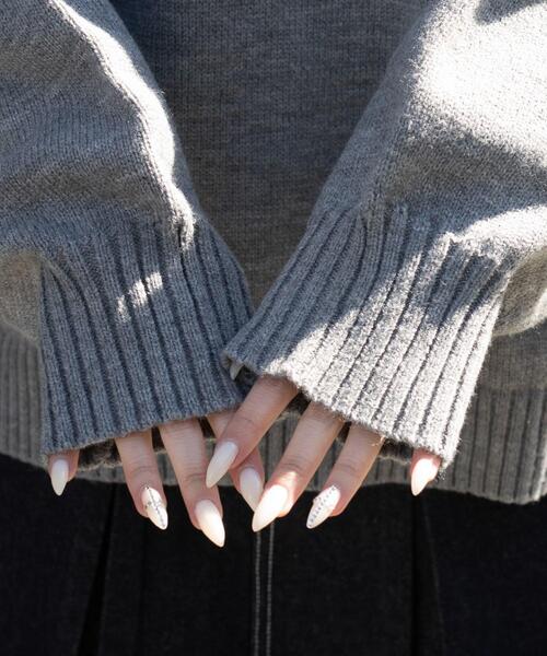 WEGO（ウィゴー）の「WEGO/【26年春新作】シャツドッキングニットプルオーバー（ニット/セーター・レディース・杢グレー/ネイビー・FREE）」の19枚目の写真