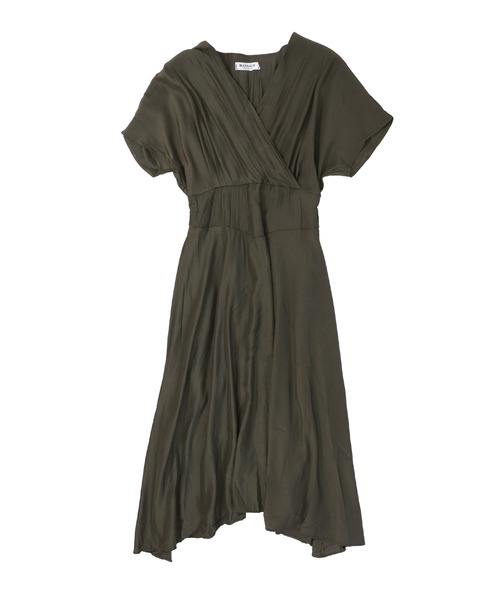 OSYAREVO(オシャレボ)の「ワンピース ロング丈 カシュクール 半袖(ワンピース・レディース・チャコール・ONESIZE)」の6枚目の写真