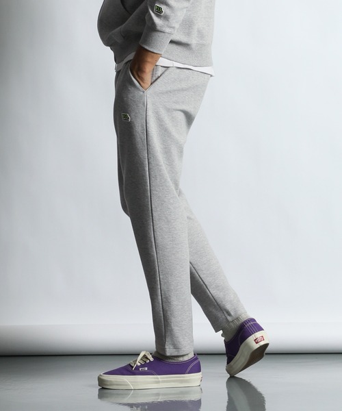 The DUFFER of ST.GEORGE（ザダファーオブセントジョージ）の「〔BLACK LABEL〕MINI PILE EASY PANTS：セットアップ対応 ミニパイル イージーパンツ（スウェットパンツ・メンズ・グレー・SMALL/MEDIUM/LARGE/X-LARGE）」の9枚目の写真