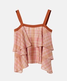 IRENENNE | プレイドプリントキャミトップ / Plaid Print Tiered Cami Top(シャツ/ブラウス)