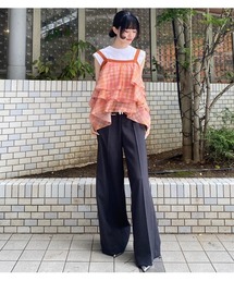 IRENENNE（アイレネ）の「プレイドプリントキャミトップ / Plaid Print Tiered Cami Top（シャツ/ブラウス）」