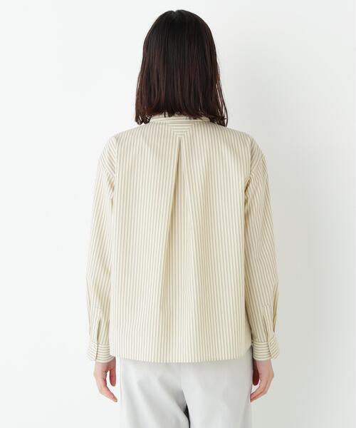 human woman(ヒューマンウーマン)の「◆ストライプ形態安定ボックスブラウス(シャツ/ブラウス・レディース・イエロー系その他4/ブルー系その他3・MEDIUM)」の15枚目の写真