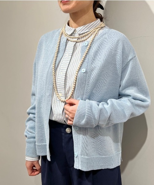 human woman(ヒューマンウーマン)の「◆ストライプ形態安定ボックスブラウス(シャツ/ブラウス・レディース・イエロー系その他4/ブルー系その他3・MEDIUM)」の21枚目の写真