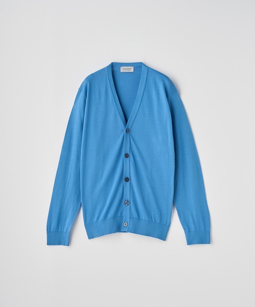 JOHN SMEDLEY(ジョンスメドレー)の「Vネック長袖コットンニットカーディガン(カーディガン/ボレロ・メンズ・ブルー系その他4・M/L)」の1枚目の写真