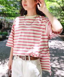 BEAMS BOY | ボーダー ビッグ ショートスリーブ(Tシャツ/カットソー)