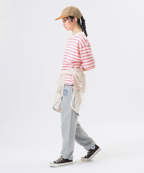 BEAMS BOY(ビームスボーイ)の「ボーダー ビッグ ショートスリーブ(Tシャツ/カットソー・レディース・オフホワイト/ホワイト系その他7/ネイビー・ONE SIZE)」の18枚目の写真