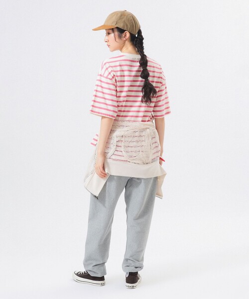 BEAMS BOY(ビームスボーイ)の「ボーダー ビッグ ショートスリーブ(Tシャツ/カットソー・レディース・オフホワイト/ホワイト系その他7/ネイビー・ONE SIZE)」の19枚目の写真