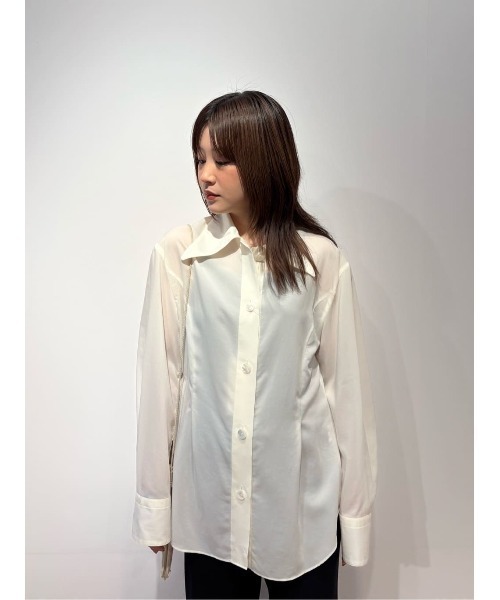 COLUMN（コラム）の「COLUMN / シェイプシャツ＜PERMANENT＞（シャツ/ブラウス・レディース・ホワイト・36/38）」の9枚目の写真