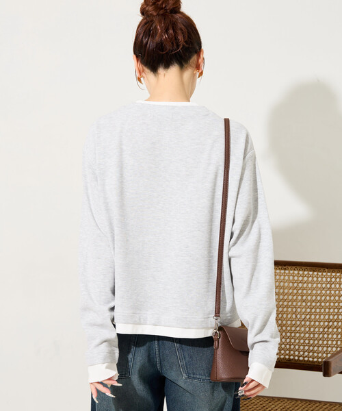 FREAK'S STORE（フリークスストア）の「限定展開　タック リブ レイヤード ボタン カーディガン（カーディガン/ボレロ・レディース・グレー/レッド/ブラウン/ブラック・ﾌﾘ-）」の22枚目の写真