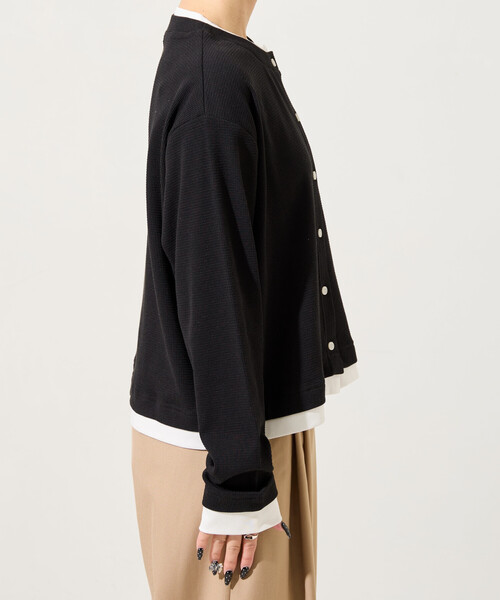 FREAK'S STORE（フリークスストア）の「限定展開　タック リブ レイヤード ボタン カーディガン（カーディガン/ボレロ・レディース・グレー/レッド/ブラウン/ブラック・ﾌﾘ-）」の14枚目の写真