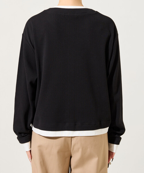 FREAK'S STORE（フリークスストア）の「限定展開　タック リブ レイヤード ボタン カーディガン（カーディガン/ボレロ・レディース・グレー/レッド/ブラウン/ブラック・ﾌﾘ-）」の13枚目の写真