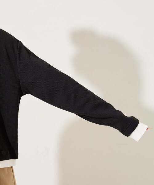 FREAK'S STORE（フリークスストア）の「限定展開　タック リブ レイヤード ボタン カーディガン（カーディガン/ボレロ・レディース・グレー/レッド/ブラウン/ブラック・ﾌﾘ-）」の10枚目の写真