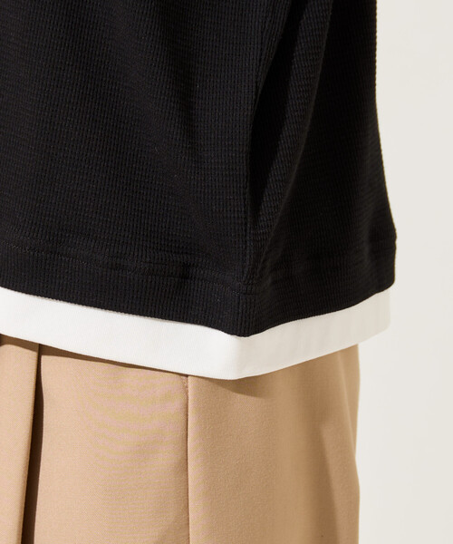 FREAK'S STORE（フリークスストア）の「限定展開　タック リブ レイヤード ボタン カーディガン（カーディガン/ボレロ・レディース・グレー/レッド/ブラウン/ブラック・ﾌﾘ-）」の9枚目の写真