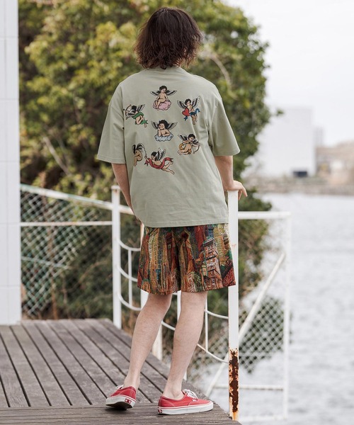 CAMBIO（カンビオ）の「mt10269- ビッグシルエットプリントT（Angels） Tシャツ(CASD-175)（Tシャツ/カットソー・メンズ・セージグリーン/サンドベージュ/ホワイト・XL/L/M/S）」の15枚目の写真