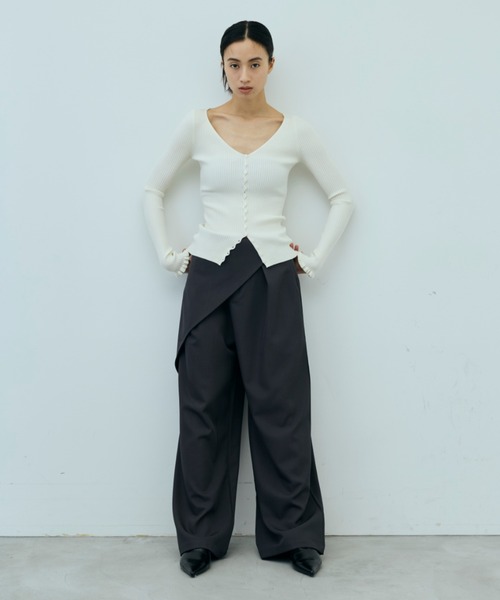 DRWCYS（ドロシーズ）の「リブVネックニットカーデ（カーディガン/ボレロ・レディース・ピンク/オフホワイト/ブラック・FREE）」の22枚目の写真