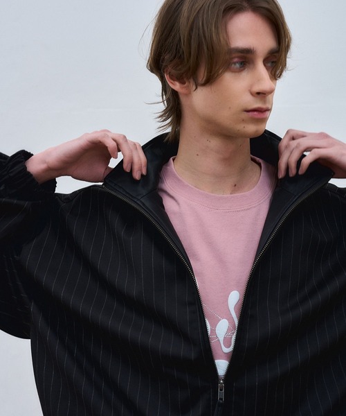 ajouter flow（アジューテフロー）の「【ajouter flow】stand neck stripe blouson（ブルゾン・メンズ・ブラック/グレー・L/M）」の3枚目の写真