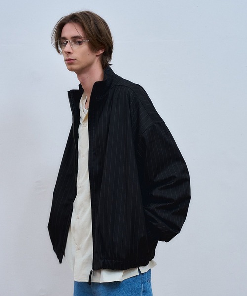 ajouter flow（アジューテフロー）の「【ajouter flow】stand neck stripe blouson（ブルゾン・メンズ・ブラック/グレー・L/M）」の7枚目の写真
