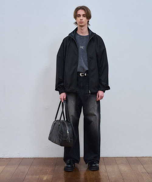 ajouter flow（アジューテフロー）の「【ajouter flow】stand neck stripe blouson（ブルゾン・メンズ・ブラック/グレー・L/M）」の12枚目の写真