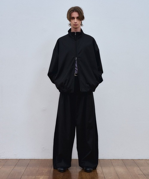 ajouter flow（アジューテフロー）の「【ajouter flow】stand neck stripe blouson（ブルゾン・メンズ・ブラック/グレー・L/M）」の13枚目の写真