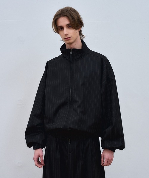 ajouter flow（アジューテフロー）の「【ajouter flow】stand neck stripe blouson（ブルゾン・メンズ・ブラック/グレー・L/M）」の14枚目の写真