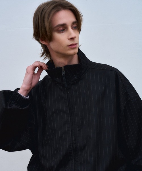 ajouter flow（アジューテフロー）の「【ajouter flow】stand neck stripe blouson（ブルゾン・メンズ・ブラック/グレー・L/M）」の16枚目の写真