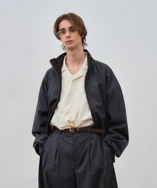 ajouter flow（アジューテフロー）の「【ajouter flow】stand neck stripe blouson（ブルゾン・メンズ・ブラック/グレー・L/M）」の19枚目の写真