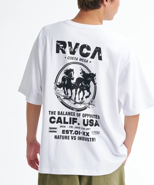 RVCA(ルーカ)の「RVCA メンズ RIDE FREE SS Tシャツ 【2026年春夏モデル】/ルーカバックプリント半袖Tシャツ(Tシャツ/カットソー・メンズ・ベージュ系その他2/ホワイト/ブラック系その他・X-LARGE/LARGE/MEDIUM/SMALL)」の2枚目の写真