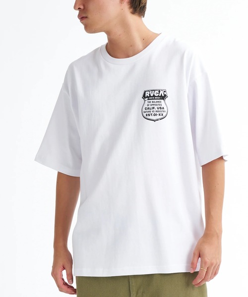 RVCA(ルーカ)の「RVCA メンズ RIDE FREE SS Tシャツ 【2026年春夏モデル】/ルーカバックプリント半袖Tシャツ(Tシャツ/カットソー・メンズ・ベージュ系その他2/ホワイト/ブラック系その他・X-LARGE/LARGE/MEDIUM/SMALL)」の4枚目の写真