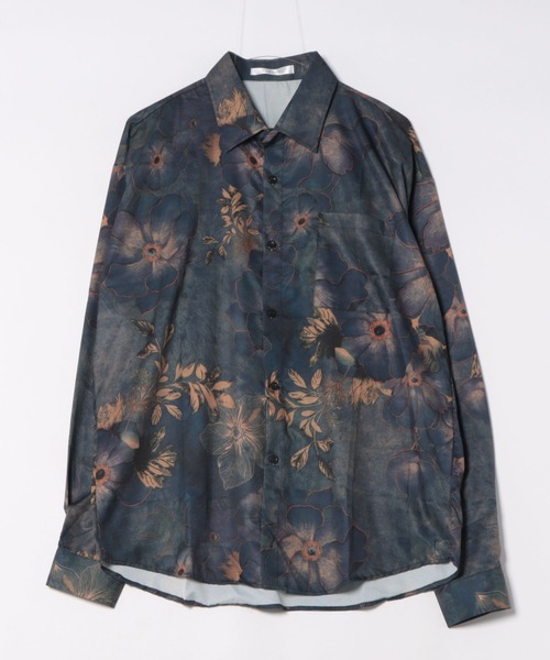 CANVAS+（キャンバスプラス）の「【CANVAS＋】花柄プリントシャツ（シャツ/ブラウス・レディース・ネイビー・M）」の13枚目の写真