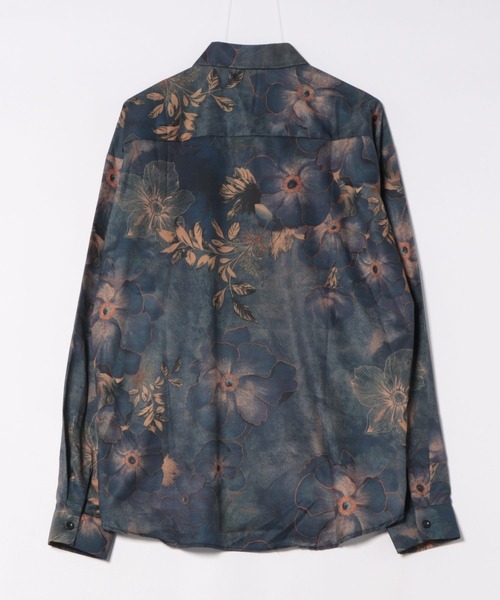 CANVAS+（キャンバスプラス）の「【CANVAS＋】花柄プリントシャツ（シャツ/ブラウス・レディース・ネイビー・M）」の14枚目の写真