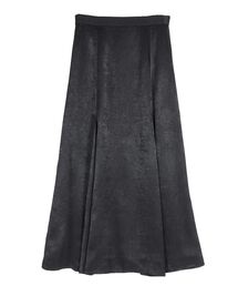 A-LINE TUCK SATIN SKIRT