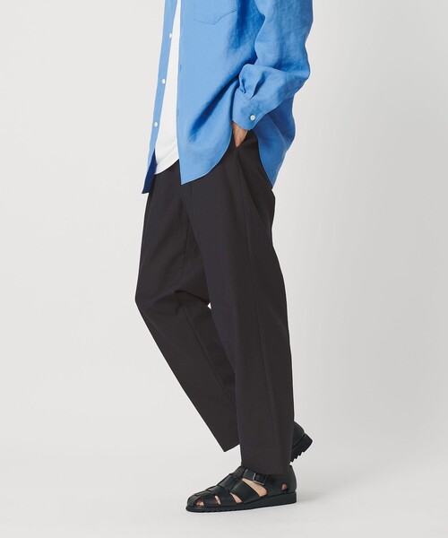 BEAUTY&YOUTH UNITED ARROWS(ビューティーアンドユースユナイテッドアローズ)の「KOMATSU PACK 1プリーツ イージー ワイド テーパード パンツ NO.9 セットアップ対応 撥水 ウォッシャブル(その他パンツ・メンズ・ダークグレー/ネイビー/モカ・XL/L/M/S)」の7枚目の写真