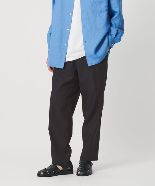 BEAUTY&YOUTH UNITED ARROWS(ビューティーアンドユースユナイテッドアローズ)の「KOMATSU PACK 1プリーツ イージー ワイド テーパード パンツ NO.9 セットアップ対応 撥水 ウォッシャブル(その他パンツ・メンズ・ダークグレー/ネイビー/モカ・XL/L/M/S)」の8枚目の写真