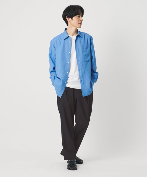 BEAUTY&YOUTH UNITED ARROWS(ビューティーアンドユースユナイテッドアローズ)の「KOMATSU PACK 1プリーツ イージー ワイド テーパード パンツ NO.9 セットアップ対応 撥水 ウォッシャブル(その他パンツ・メンズ・ダークグレー/ネイビー/モカ・XL/L/M/S)」の9枚目の写真