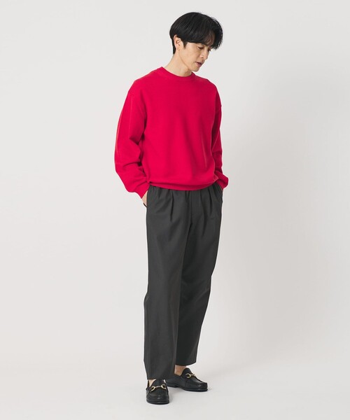 BEAUTY&YOUTH UNITED ARROWS(ビューティーアンドユースユナイテッドアローズ)の「KOMATSU PACK 1プリーツ イージー ワイド テーパード パンツ NO.9 セットアップ対応 撥水 ウォッシャブル(その他パンツ・メンズ・ダークグレー/ネイビー/モカ・XL/L/M/S)」の13枚目の写真