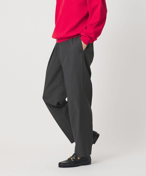 BEAUTY&YOUTH UNITED ARROWS(ビューティーアンドユースユナイテッドアローズ)の「KOMATSU PACK 1プリーツ イージー ワイド テーパード パンツ NO.9 セットアップ対応 撥水 ウォッシャブル(その他パンツ・メンズ・ダークグレー/ネイビー/モカ・XL/L/M/S)」の14枚目の写真