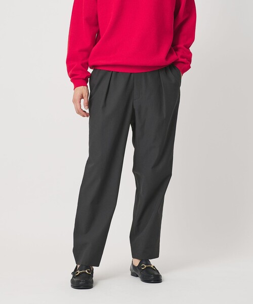 BEAUTY&YOUTH UNITED ARROWS(ビューティーアンドユースユナイテッドアローズ)の「KOMATSU PACK 1プリーツ イージー ワイド テーパード パンツ NO.9 セットアップ対応 撥水 ウォッシャブル(その他パンツ・メンズ・ダークグレー/ネイビー/モカ・XL/L/M/S)」の15枚目の写真