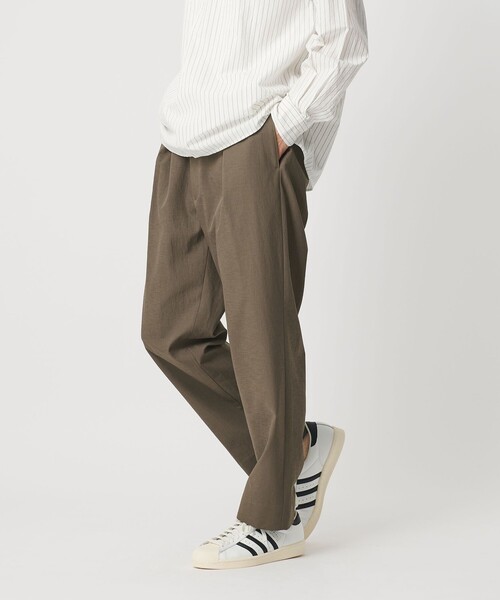 BEAUTY&YOUTH UNITED ARROWS(ビューティーアンドユースユナイテッドアローズ)の「KOMATSU PACK 1プリーツ イージー ワイド テーパード パンツ NO.9 セットアップ対応 撥水 ウォッシャブル(その他パンツ・メンズ・ダークグレー/ネイビー/モカ・XL/L/M/S)」の18枚目の写真