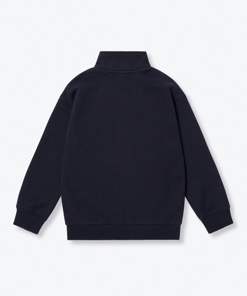 MUSINSA STANDARD KIDS（ムシンサスタンダードキッズ）の「起毛オーバーサイズハーフジップスウェットシャツ[ネイビー]（スウェット・レディース・その他・100/110/160/150/140/130/120）」の5枚目の写真