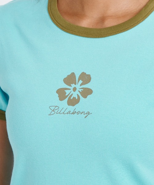 BILLABONG（ビラボン）の「BILLABONG/ビラボン 半袖 Tシャツ リンガーシャツ ショート丈 BG013217（Tシャツ/カットソー・レディース・ホワイト/スミクロ/アクア・M/L）」の11枚目の写真