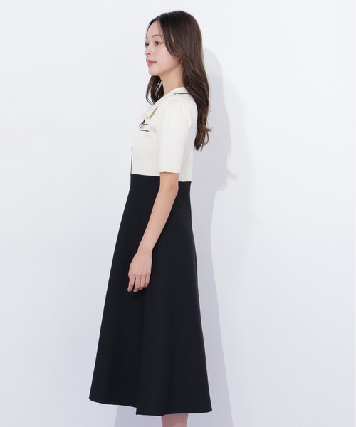 JILL by JILL STUART（ジルバイジルスチュアート）の「開襟配色ニットワンピース（ワンピース・レディース・グレー/ピンク/ホワイト系その他・FREE）」の13枚目の写真