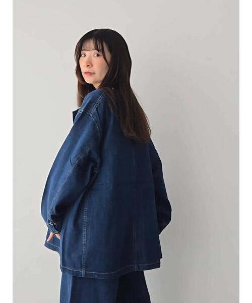 Samansa Mos2（サマンサ モスモス）の「デニムカバーオール（ブルゾン・レディース・ブルー/サックスブルー・F）」の14枚目の写真