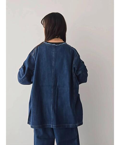 Samansa Mos2（サマンサ モスモス）の「デニムカバーオール（ブルゾン・レディース・ブルー/サックスブルー・F）」の15枚目の写真