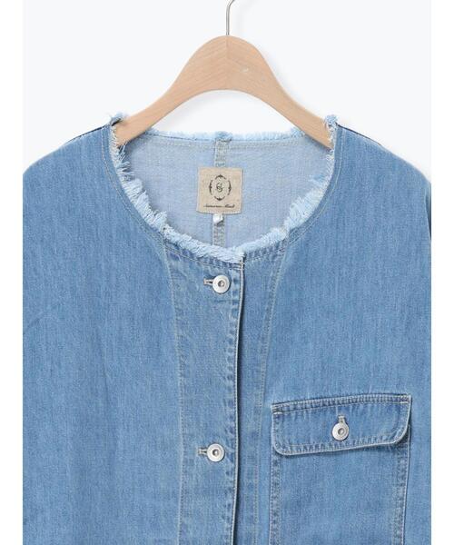 Samansa Mos2（サマンサ モスモス）の「デニムカバーオール（ブルゾン・レディース・ブルー/サックスブルー・F）」の18枚目の写真