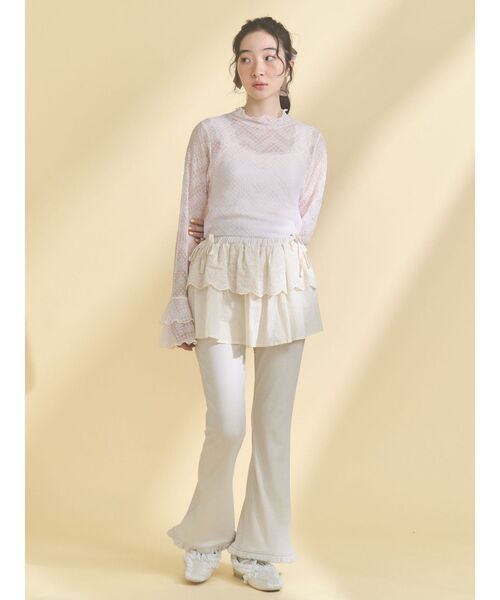 merry jenny(メリージェニー)の「lace frame camisole tops(キャミソール・レディース・オフホワイト/ピンク/ライトブルー・FREE)」の13枚目の写真