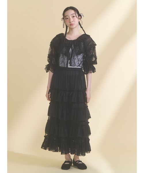 merry jenny(メリージェニー)の「lace frame camisole tops(キャミソール・レディース・オフホワイト/ピンク/ライトブルー・FREE)」の18枚目の写真