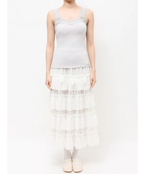 merry jenny(メリージェニー)の「lace frame camisole tops(キャミソール・レディース・オフホワイト/ピンク/ライトブルー・FREE)」の19枚目の写真