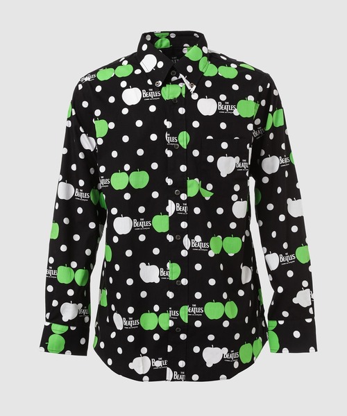 THE BEATLES COMME des GARÇONS 長袖シャツ M THE BEATLES 「APPLE & DOT」SHIRT BLACK（シャツ/ブラウス）｜THE