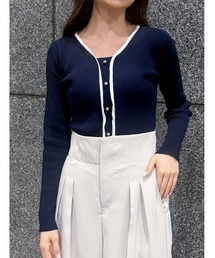 fifth（フィフス）の「カーディガン風Vネックニット（ニット/セーター）」