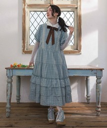 axes femme（アクシーズファム）の「丸襟チェックワンピース（ワンピース）」